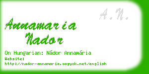 annamaria nador business card